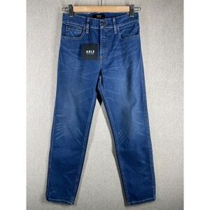 Able Jeans Womens 24 Blue High Rise Straight New Nelda Wash